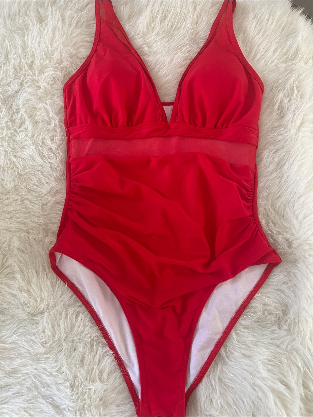 Women Red One-Piece Swimsuit - Brand Unspecified